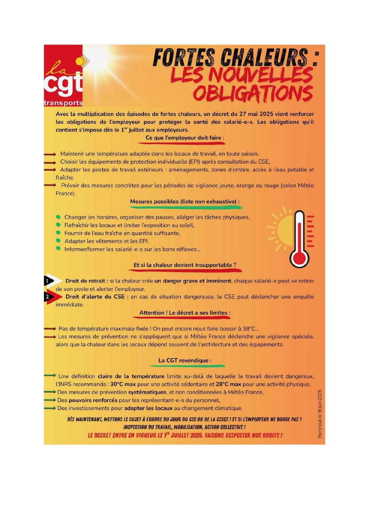 Fortes chaleurs