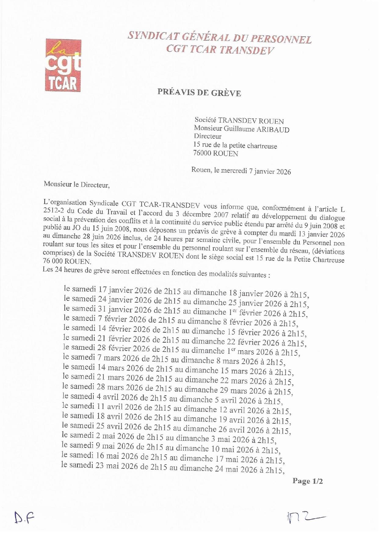 Preavis de greve 7 janvier 2026 signe page 0001
